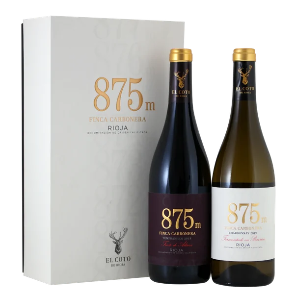 El Coto De Rioja 875M Chardonnay & Tempranillo - 2 flessen in geschenkverpakking - El Coto De Rioja