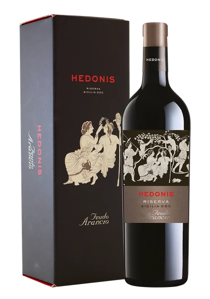 Feudo Arancio Hedonis Riserva in geschenkverpakking - Feudo Arancio
