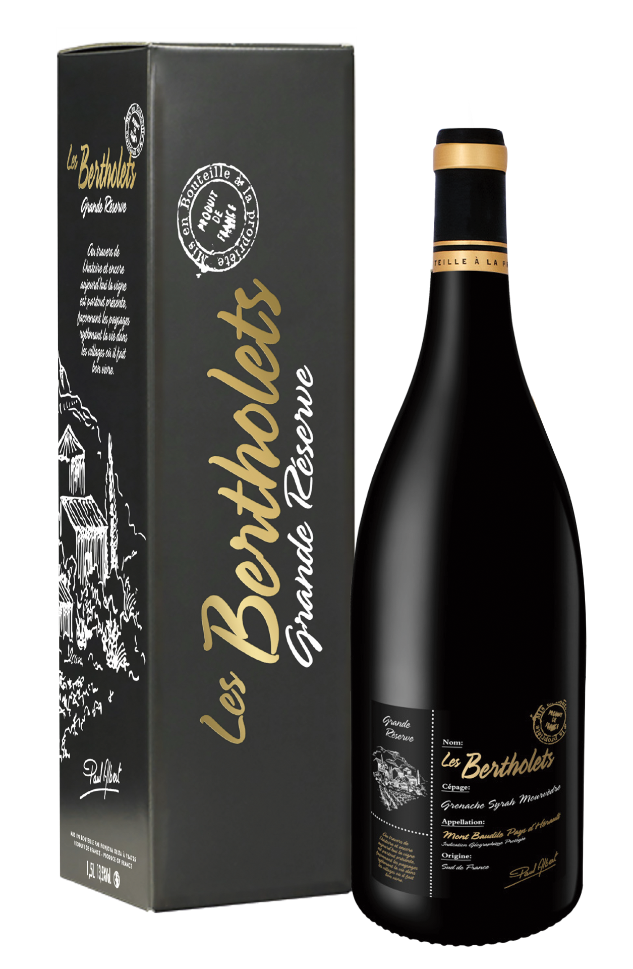 Les Bertholets Grande Réserve Magnum in geschenkverpakking - Les Bertholets